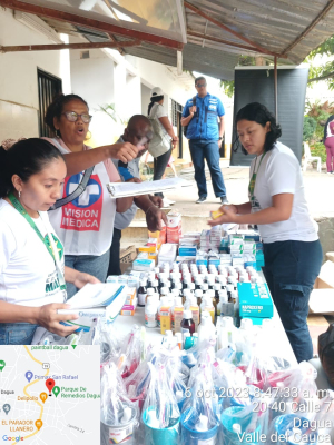 Se realizó jornada de atención a la población de Santa Rosa de Guayacán que está desplazada en el municipio de Dagua