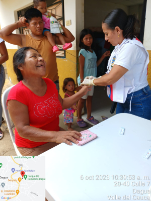 Se realizó jornada de atención a la población de Santa Rosa de Guayacán que está desplazada en el municipio de Dagua