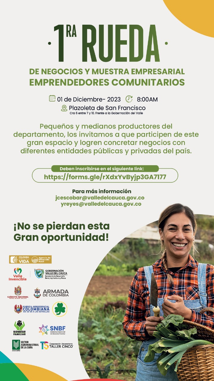 Productores campesinos del Valle podrán participar de la rueda de negocios con invitados internacionales