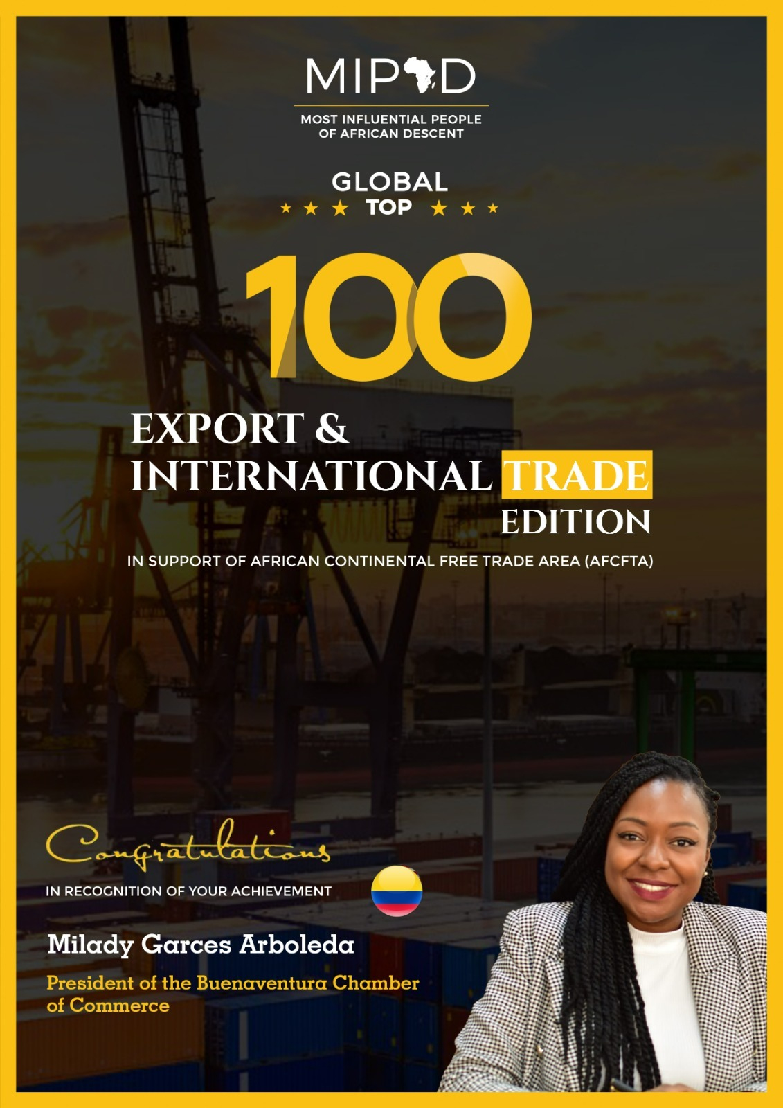 Milady Garcés Arboleda, entre los 100 afrodescendientes más influyentes del mundo