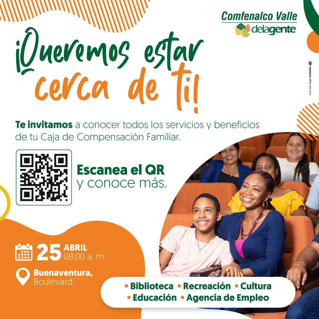 “Comfenalco Valle Delagente, cerca de ti”, es la feria de servicios que se tomará el Bulevar de Buenaventura  