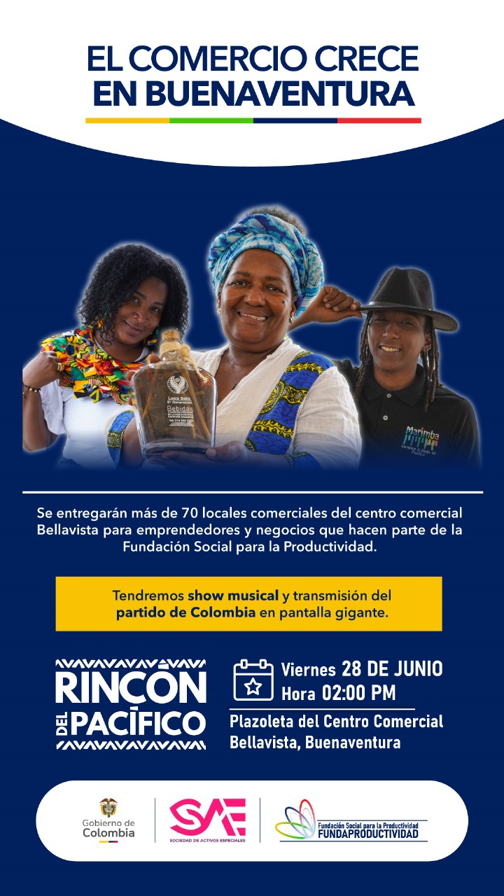La Sociedad de Activos Especiales entregará a locales a Fundaproductividad en el Centro Comercial Bellavista en Buenaventura