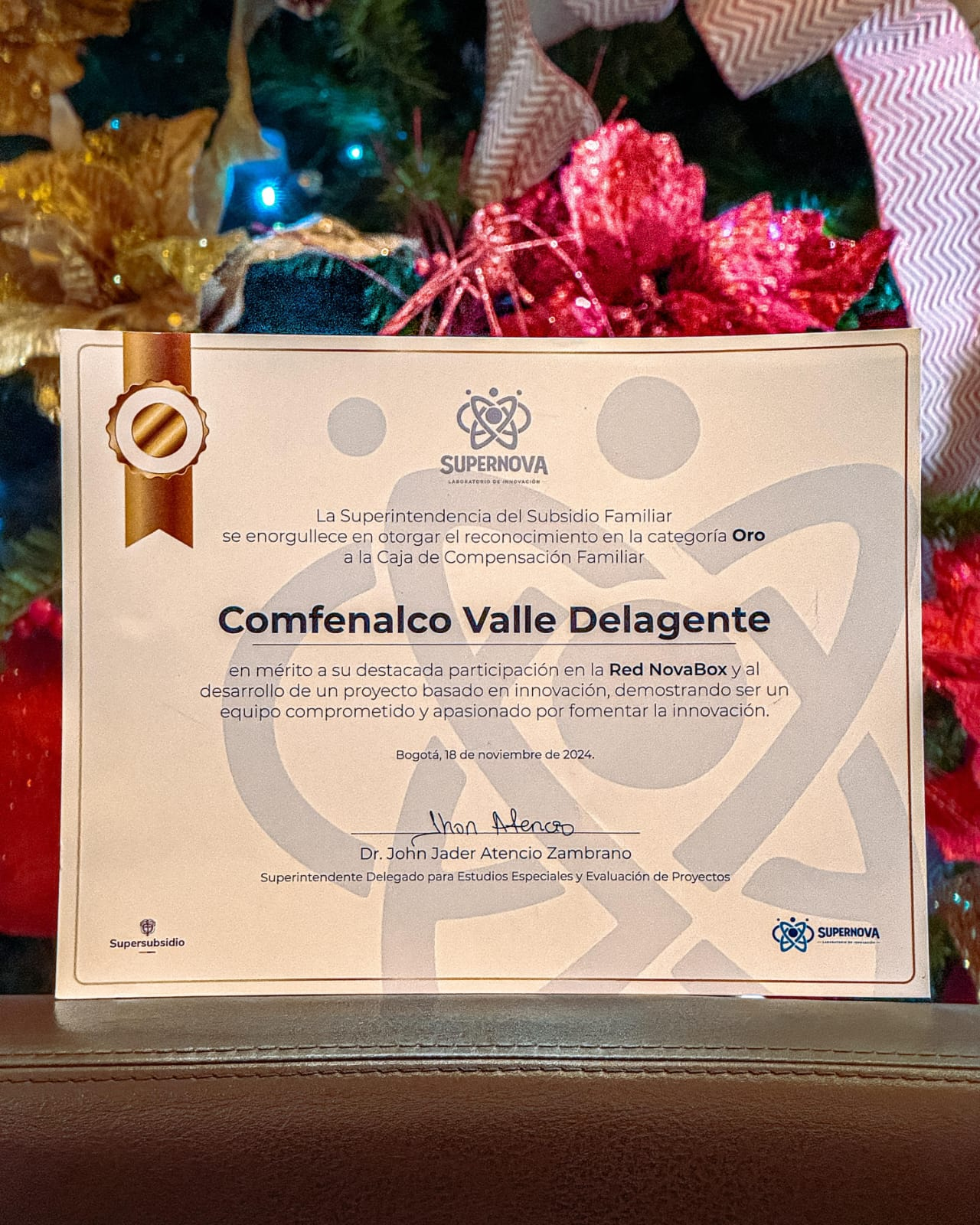 Comfenalco Valle Delagente recibe nuevamente Premio Supernova