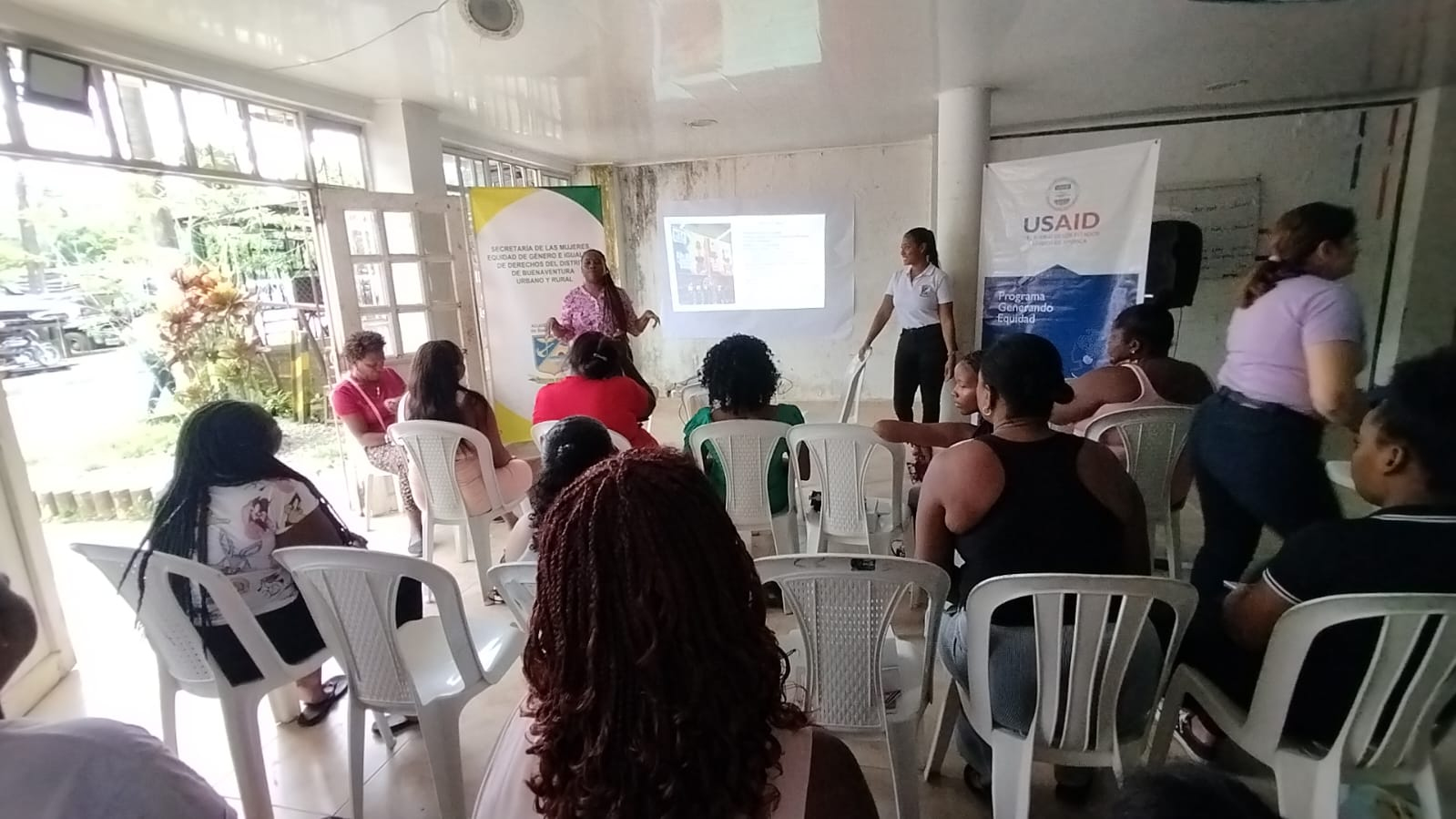 La Alcaldía Distrital de Buenaventura realizó sensibilización a las mujeres del corregimiento de Córdoba sobre violencias basadas en género