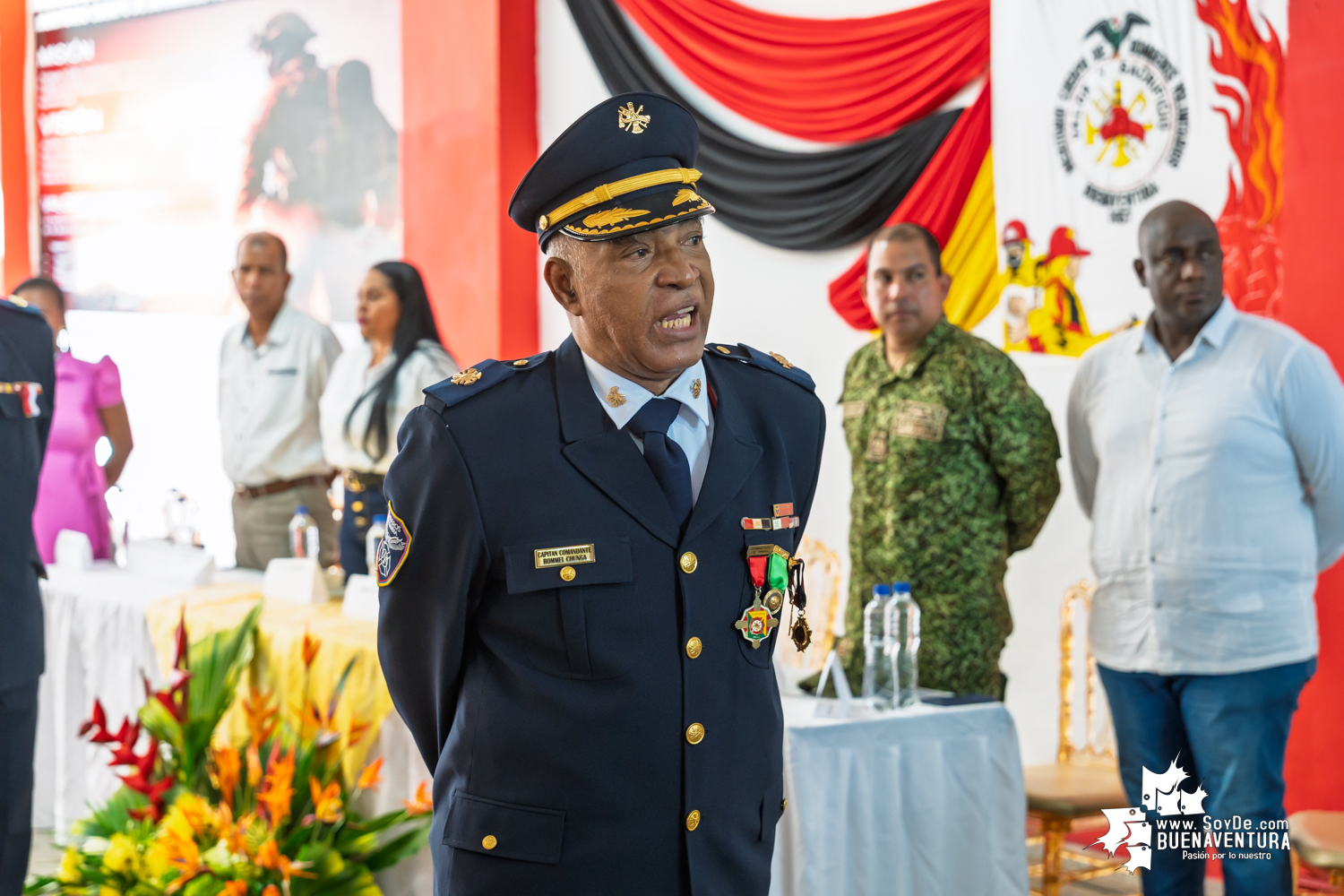 El Capitán Haider Grijalba asumió la comandancia del Meritorio Cuerpo de Bomberos Voluntarios de Buenaventura