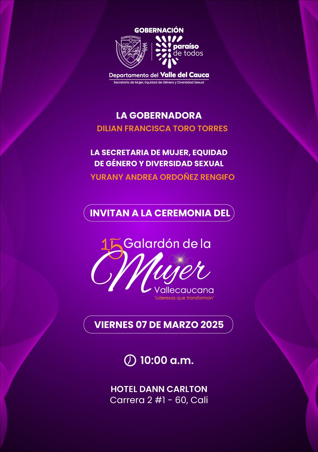 El 7 de marzo se entregará el Galardón de la Mujer Vallecaucana 2025, que destaca a mujeres y organizaciones por su aporte al desarrollo comunitario