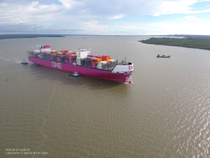 Buenaventura recibe al ONE Sparkle, primer buque de nueva generación sostenible en arribar al puerto