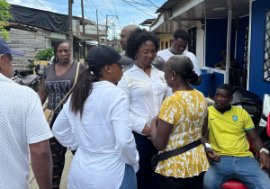 La alcaldesa distrital Ligia Córdoba Martínez atendió tragedia en el barrio Palo Seco de Buenaventura 