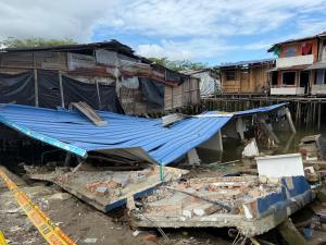 La alcaldesa distrital Ligia Córdoba Martínez atendió tragedia en el barrio Palo Seco de Buenaventura 