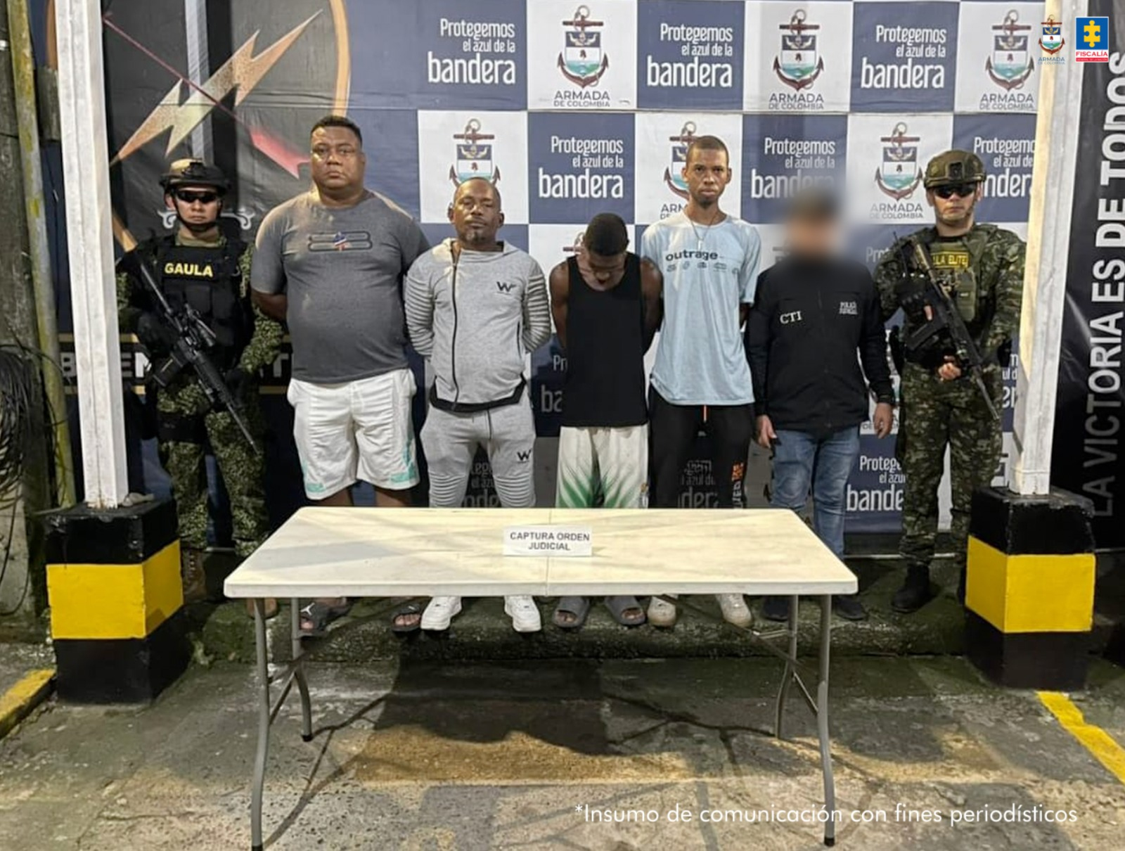 Cuatro presuntos integrantes de Los Shottas fueron capturados por secuestro de un joven en Buenaventura