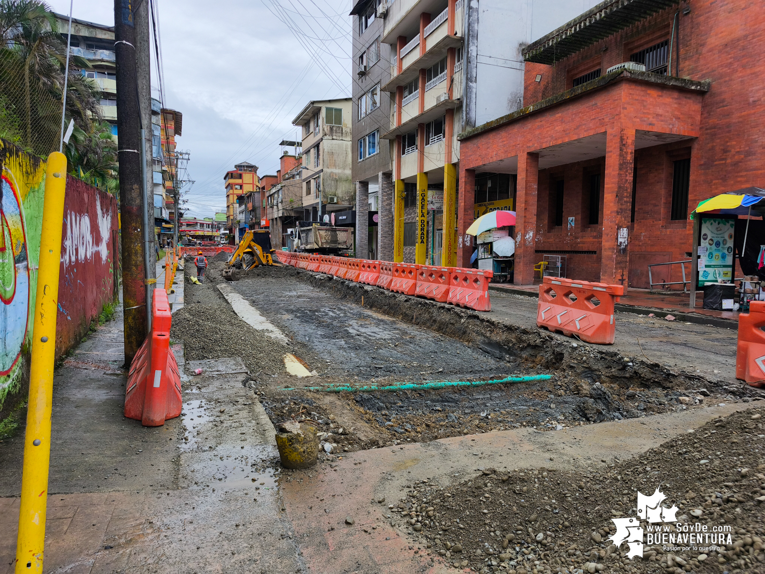 Avanza la intervención en el tramo entre la Catedral y el Hotel Cordillera en Buenaventura 