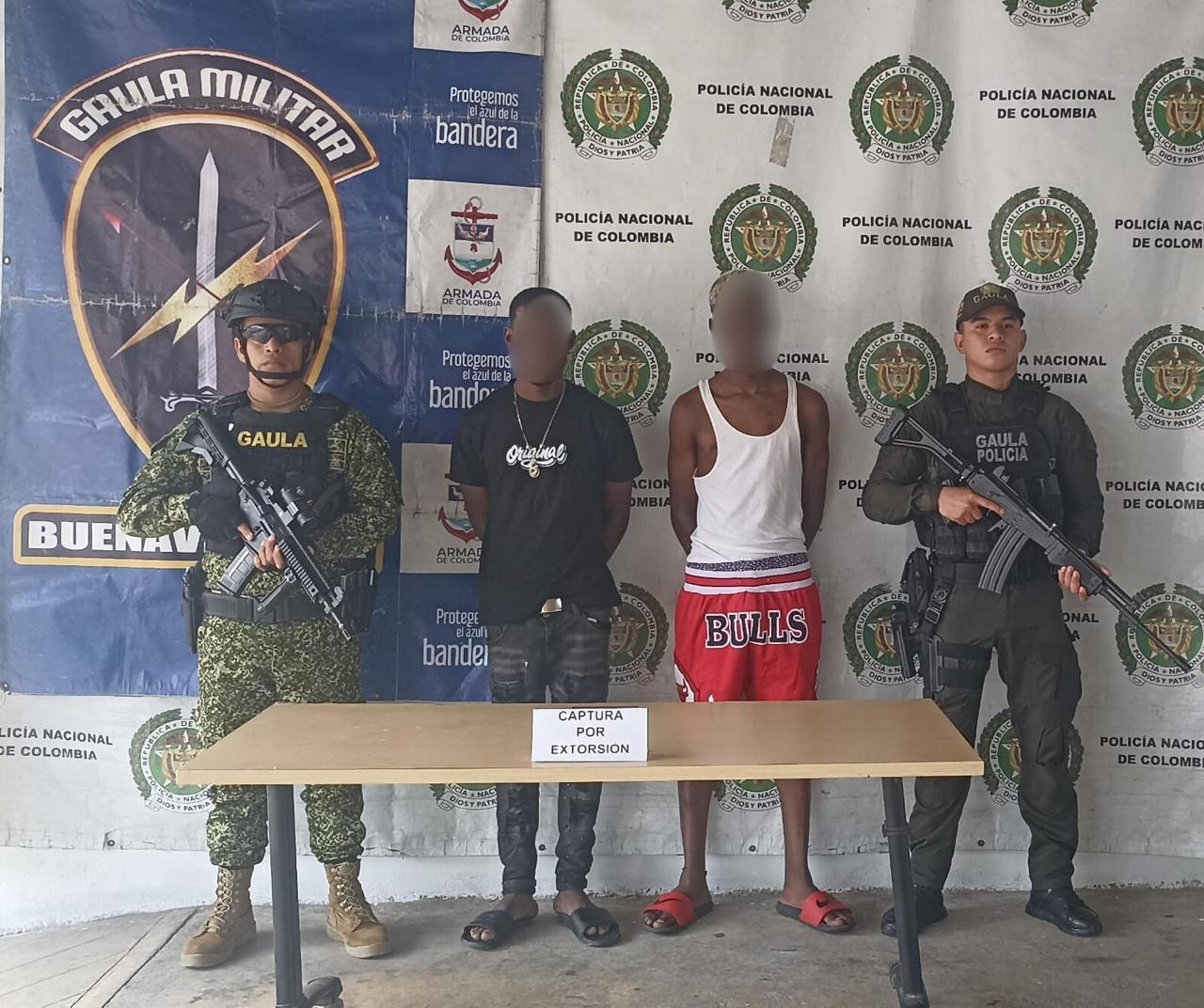 Fueron capturados en Buenaventura dos presuntos extorsionistas que pertenecerían al Grupo Delincuencial Organizado Los Espartanos