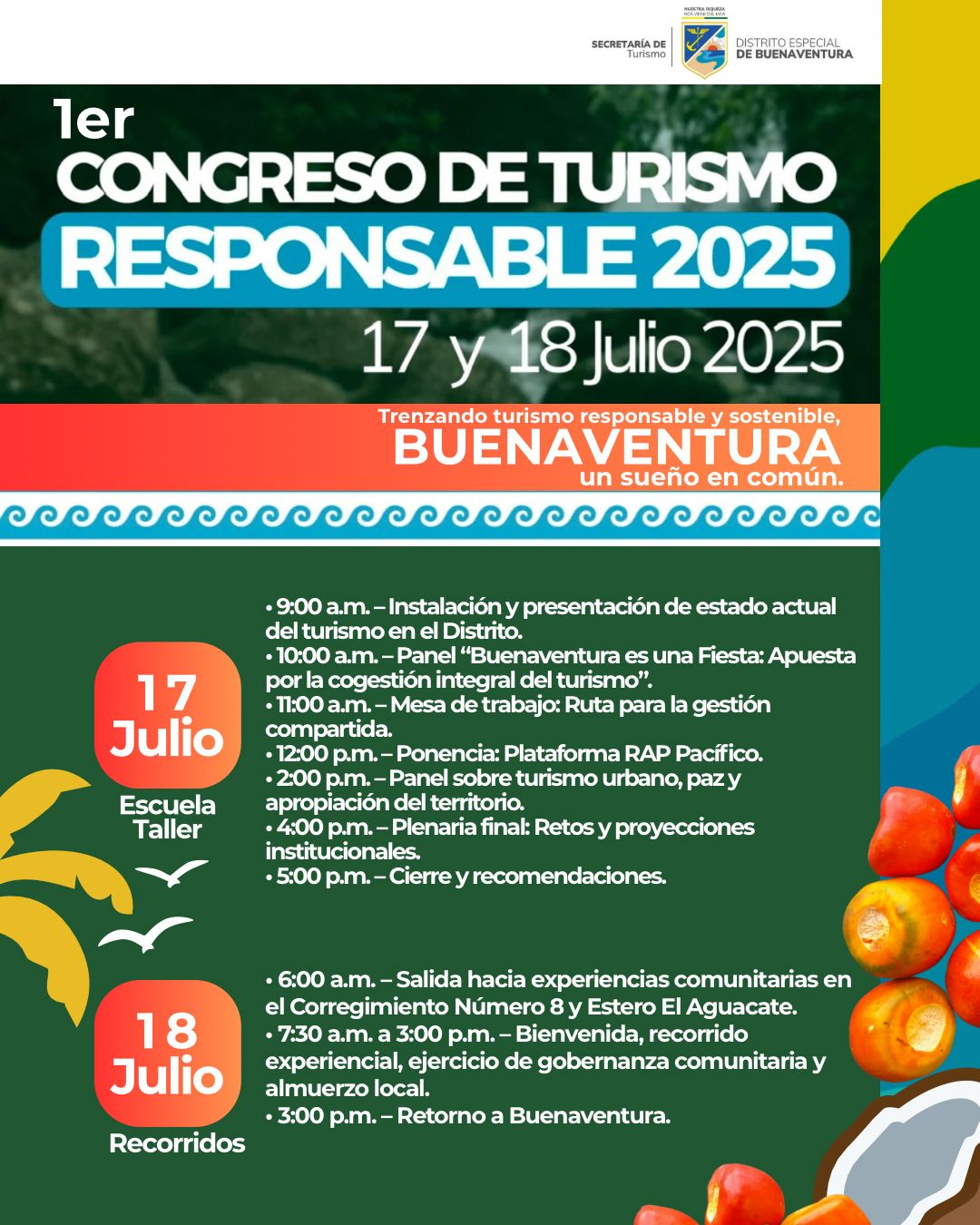 Congreso de turismo responsable 2025 trenzando turismo responsable y sostenible: buenaventura, un sueño en común