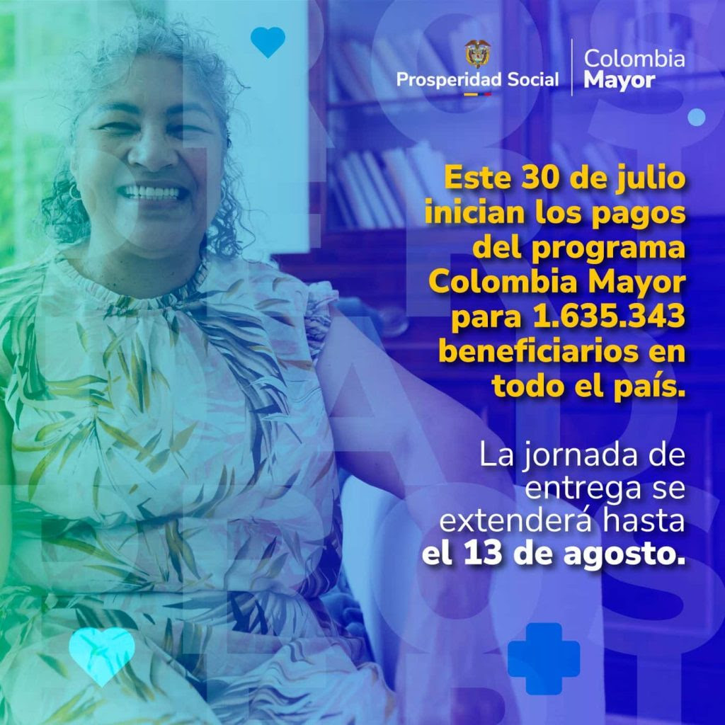 Prosperidad Social: inicia el séptimo ciclo de pagos del programa Colombia Mayor