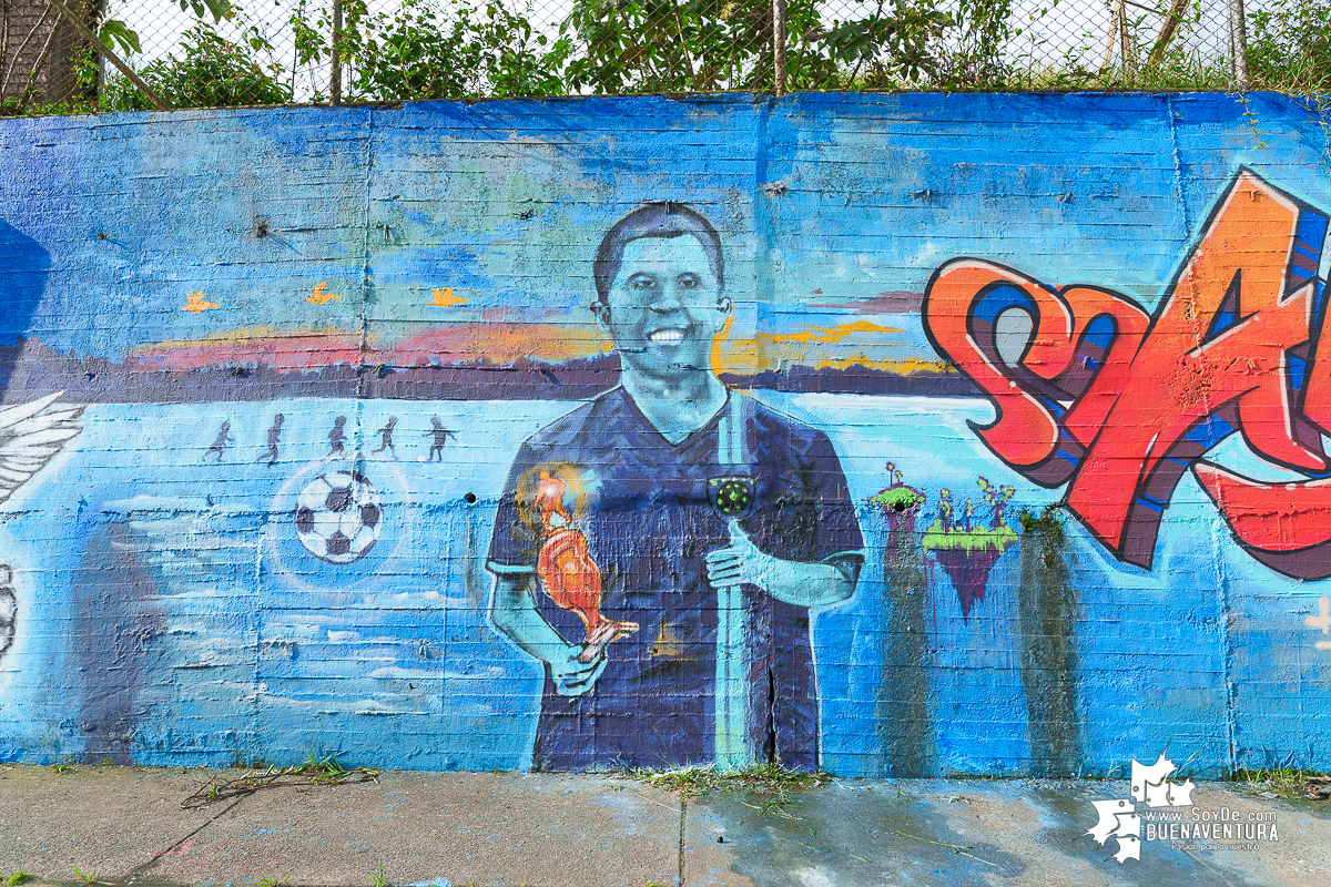 Buenaventura rinde homenaje a la memoria de Alan Josué Valencia con un mural por la paz