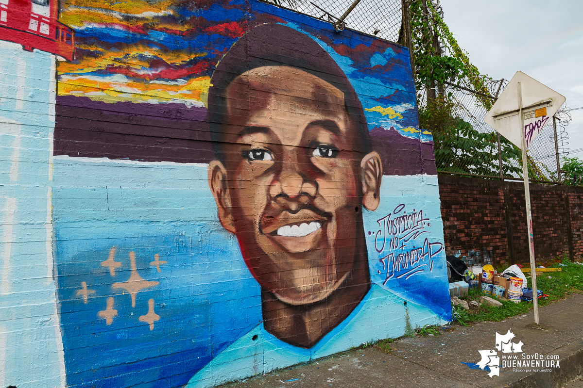 Buenaventura rinde homenaje a la memoria de Alan Josué Valencia con un mural por la paz