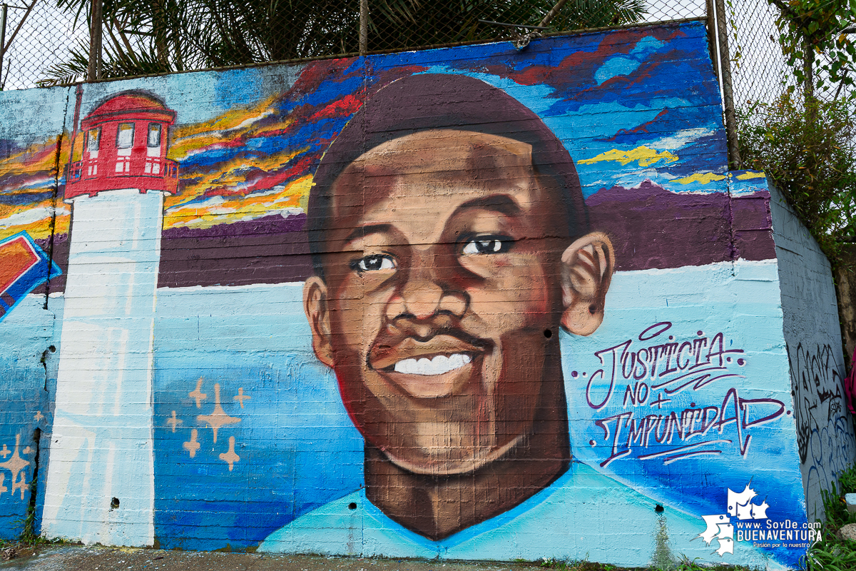 Buenaventura rinde homenaje a la memoria de Alan Josué Valencia con un mural por la paz