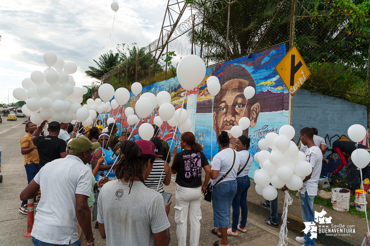 Buenaventura rinde homenaje a la memoria de Alan Josué Valencia con un mural por la paz