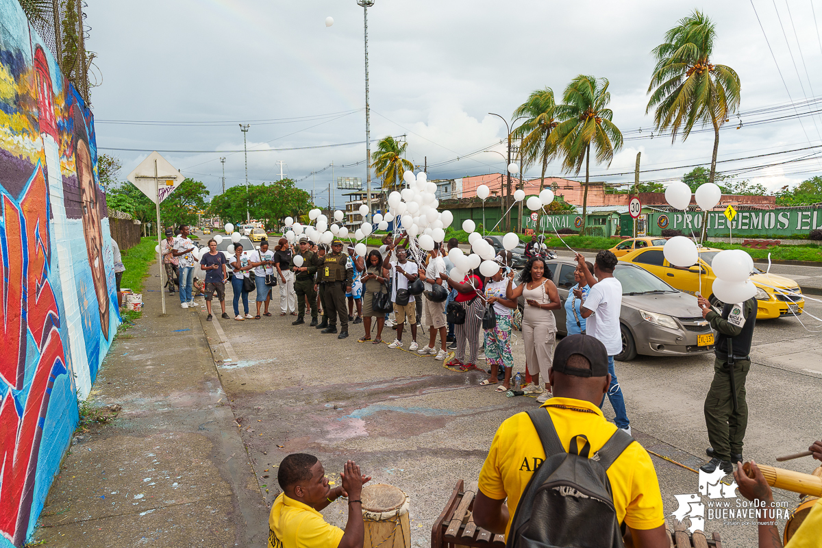 Buenaventura rinde homenaje a la memoria de Alan Josué Valencia con un mural por la paz