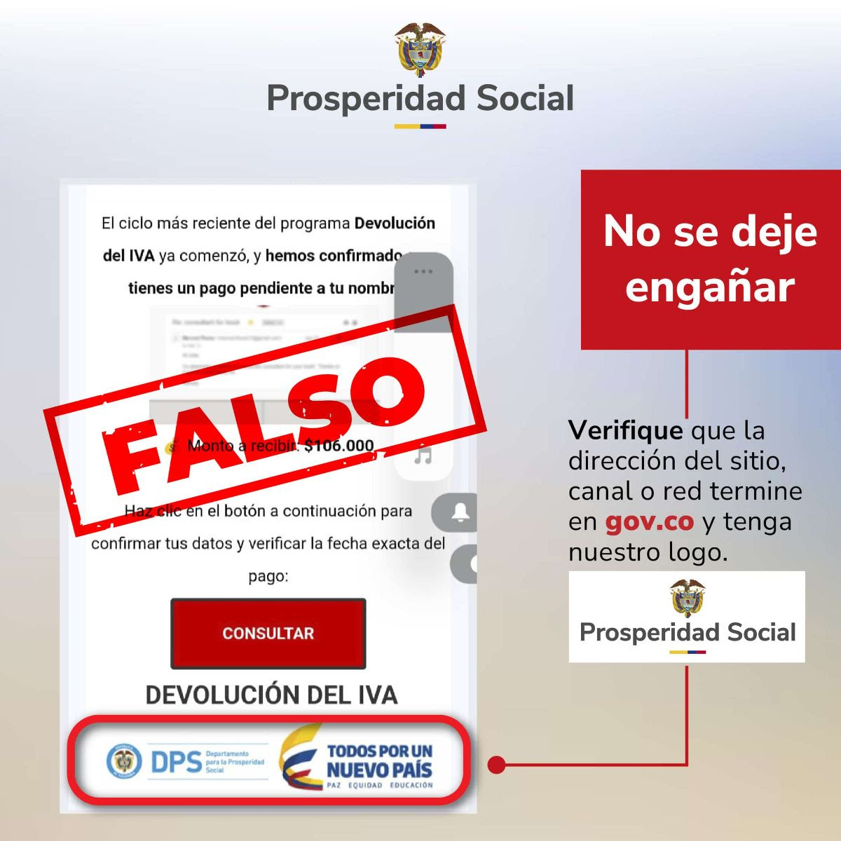 Tengan cuidado, Prosperidad Social alerta sobre modalidades de estafa