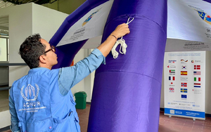 La Secretar&iacute;a de las Mujeres recibi&oacute; la Carpa Violeta con respaldo de ACNUR en Buenaventura