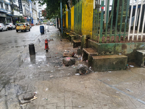 La C&aacute;mara de Comercio de Buenaventura lidera jornada de limpieza en la esquina del Concejo, en apoyo a la campa&ntilde;a &ldquo;Buenaventura Bonita&rdquo;