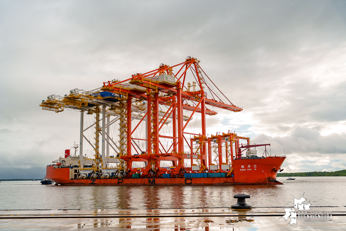 La Sociedad Puerto Industrial Aguadulce incorpora dos gr&uacute;as p&oacute;rtico de &uacute;ltima generaci&oacute;n y fortalece la operaci&oacute;n portuaria de Buenaventura