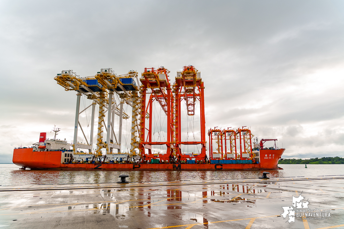 La Sociedad Puerto Industrial Aguadulce incorpora dos gr&uacute;as p&oacute;rtico de &uacute;ltima generaci&oacute;n y fortalece la operaci&oacute;n portuaria de Buenaventura