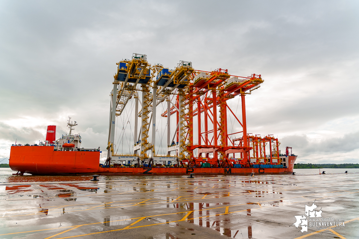 La Sociedad Puerto Industrial Aguadulce incorpora dos gr&uacute;as p&oacute;rtico de &uacute;ltima generaci&oacute;n y fortalece la operaci&oacute;n portuaria de Buenaventura