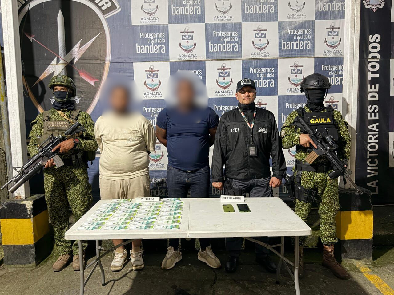 Capturan en flagrancia a dos presuntos extorsionistas en Buenaventura