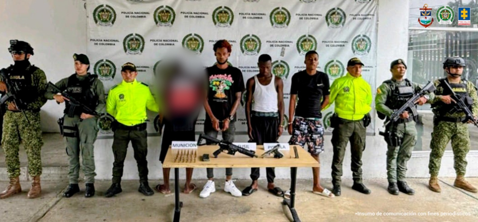 Presuntos responsables de almacenar armas de uso privativo en vivienda de Buenaventura fueron judicializados
