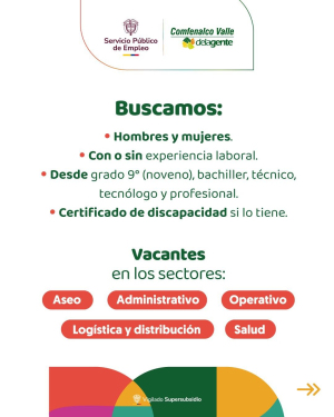 Llega a Cali la 1&aacute; jornada de empleo dirigida a personas con alg&uacute;n tipo de discapacidad: Emplea Capacidades