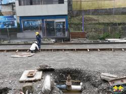 Se inició la fundición de lozas en obras del Bulevar del Centro de Buenaventura 