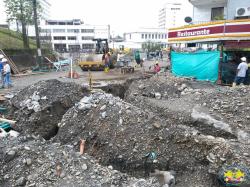 Se inició la fundición de lozas en obras del Bulevar del Centro de Buenaventura 