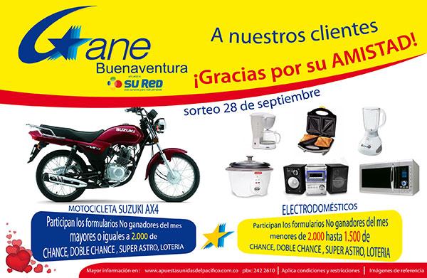 En septiembre, Gane Buenaventura tiene muchos premios para los apostadores