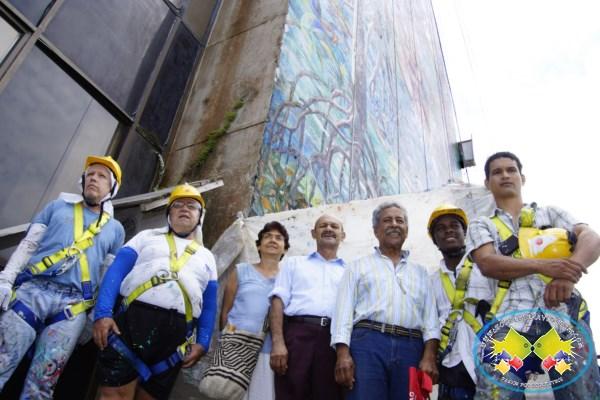 La recuperación del Mural Buenaventura 450 años al Cosmos está por concluir