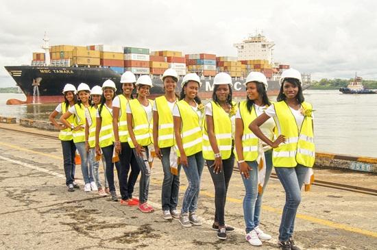 Candidatas a Señorita Buenaventura visitaron las instalaciones de la Sociedad Portuaria