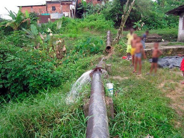 Se están robando tubería de agua de 12 pulgadas a escasos metros de viviendas y afectan a 10 barrios