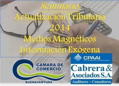 Seminario actualización tributaria 2014 y medios magnéticos e información exógena