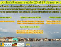 Alerta por las altas mareas del 20 al 23 de marzo de 2015