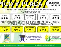 Alcaldía de Buenaventura promulgó el decreto del pico y placa que regirá en el primer y segundo semestre del año 2016