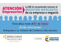 Señor comerciante, renueve su Matrícula Mercantil y evítese sanciones