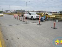 Nuevamente el nuevo puente El Piñal es sometido a reparación de sus juntas de dilatación