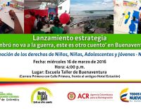 Lanzan este miércoles 16 de marzo en Buenaventura la estrategia 'Mambrú no va a la guerra' para fortalecer los derechos de la niñez