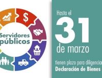 El 31 de marzo vence el plazo para que servidores públicos realicen su Declaración de Bienes y Rentas