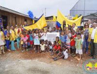 Club de Leones Buenaventura Monarca, entregó cancha de fútbol, parque infantil  y dos mejoramientos de vivienda en el barrio Miramar