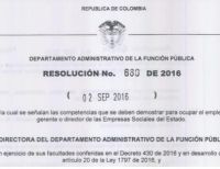 Función Pública será competente para evaluar las competencias de los aspirantes para ocupar el empleo de director o gerente de las ESE