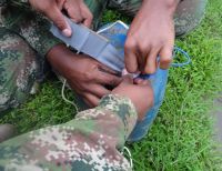 La Armada Nacional halló y destruyó controladamente 30 kilos de explosivos en Nariño