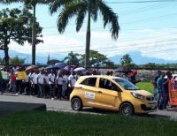 Estudiantes del Centro Náutico Pesquero del Sena marcharon