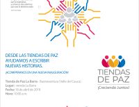 En el Consejo Comunitario de La Barra en Buenaventura se da apertura a la Tienda de Paz número 39